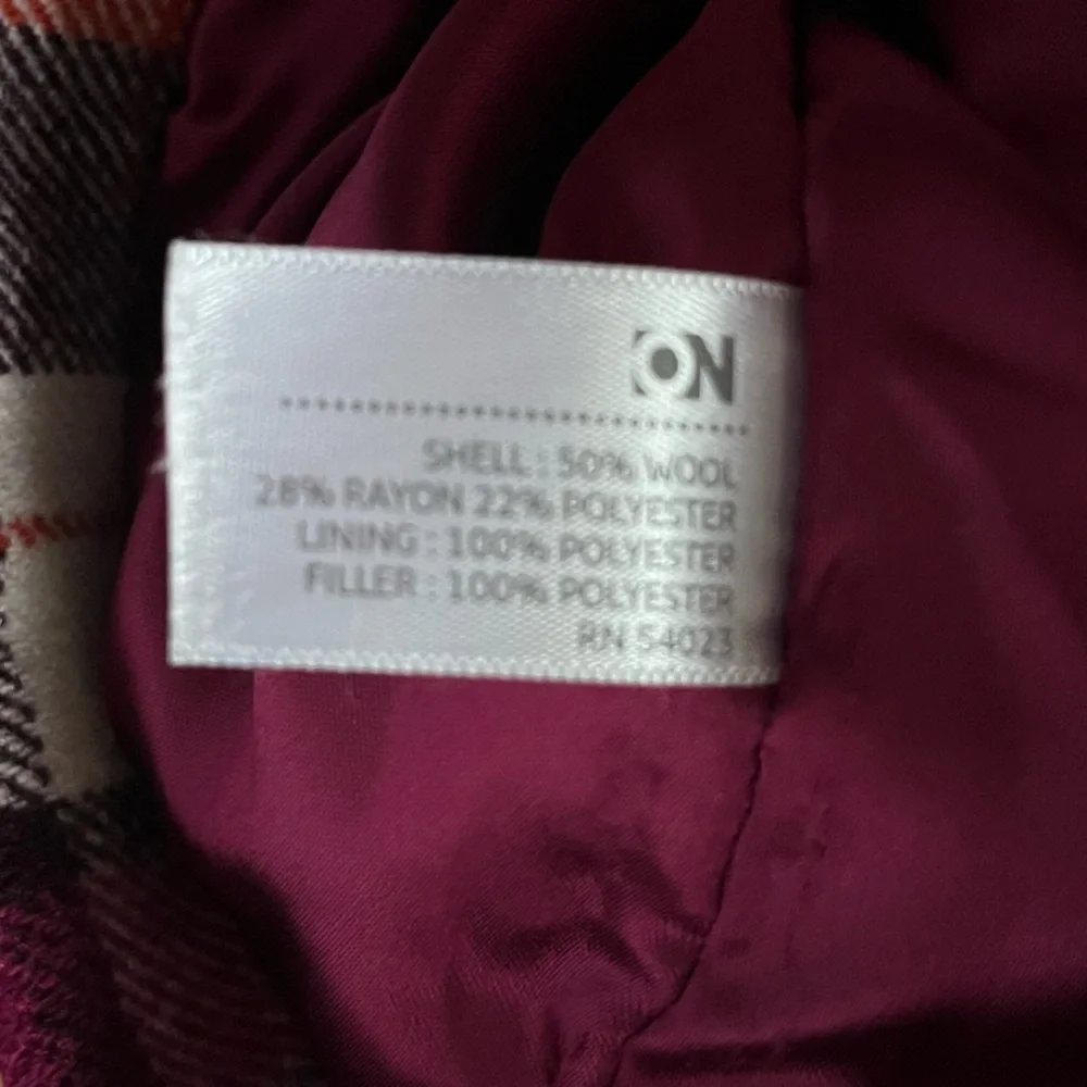Old Navy plaid peacoat jacket girls size large‎